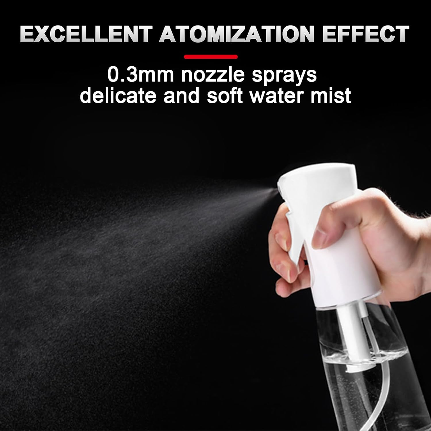 WPPQWP Spray Bottle Hair Curls, Root Comb Hair Oil Applicator, 200 Ml Hair Spray Bottle for Ultra Fine Continuous, Hair Oil Applicator with Graduated for Hair Styling, Hair Colourations image number 2