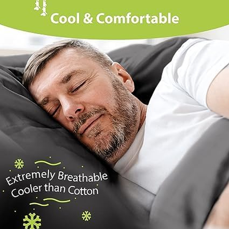 BAMPURE 4Pcs - 100% Viscose Derived from Bamboo Sheets Full Size Sheets Set - Super Soft Viscose Bamboo Cooling Sheets for Hot Sleepers - up to 16&rsquo;&rsquo; Deep Pocket - Luxury Series Full Sheet Set (S Gray) image number 3