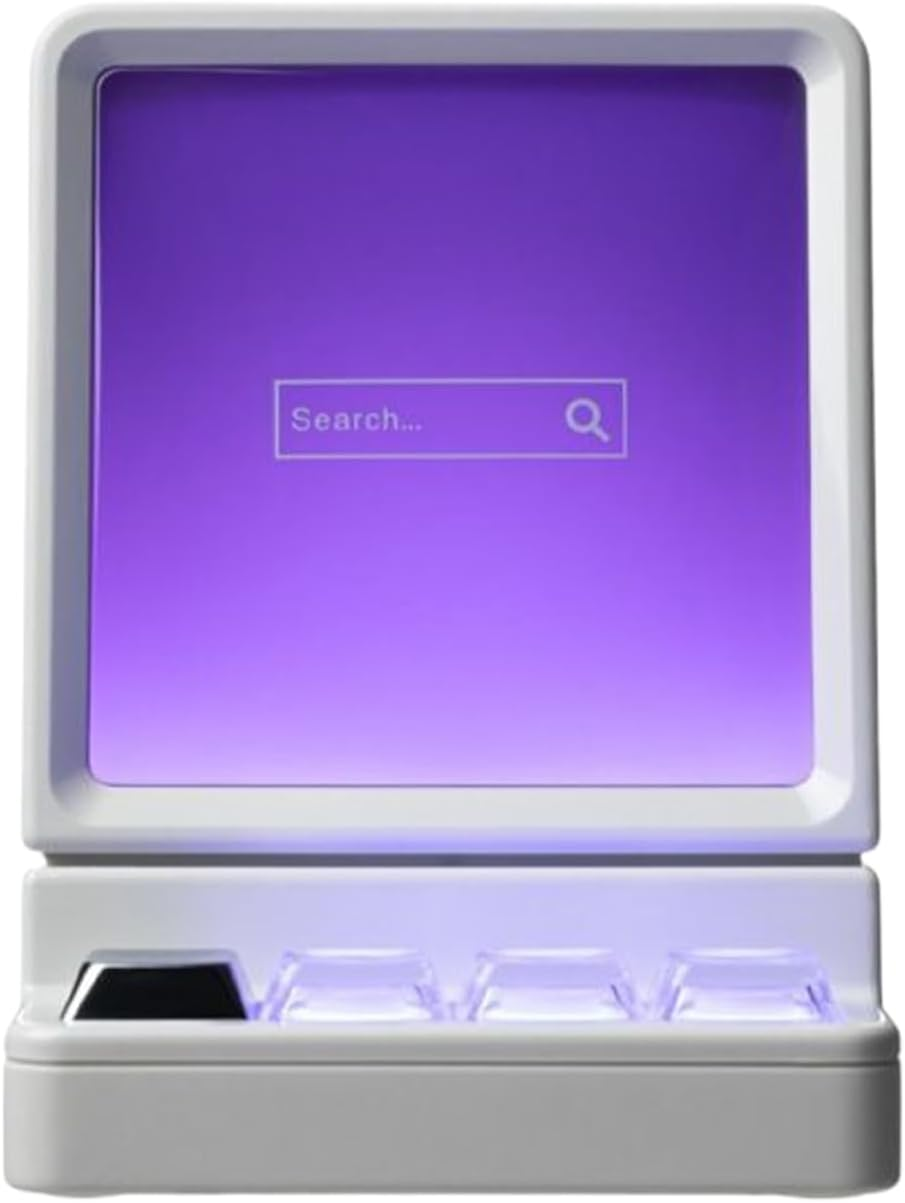 Ylnailky Phone Holder with Speaker,Induction Audio Cellphone Mount - Lightweight Computer Shape Phone Stand with RGB Light and Wireless Speaker for Study Room, Home, Desktop, Travel image number 2