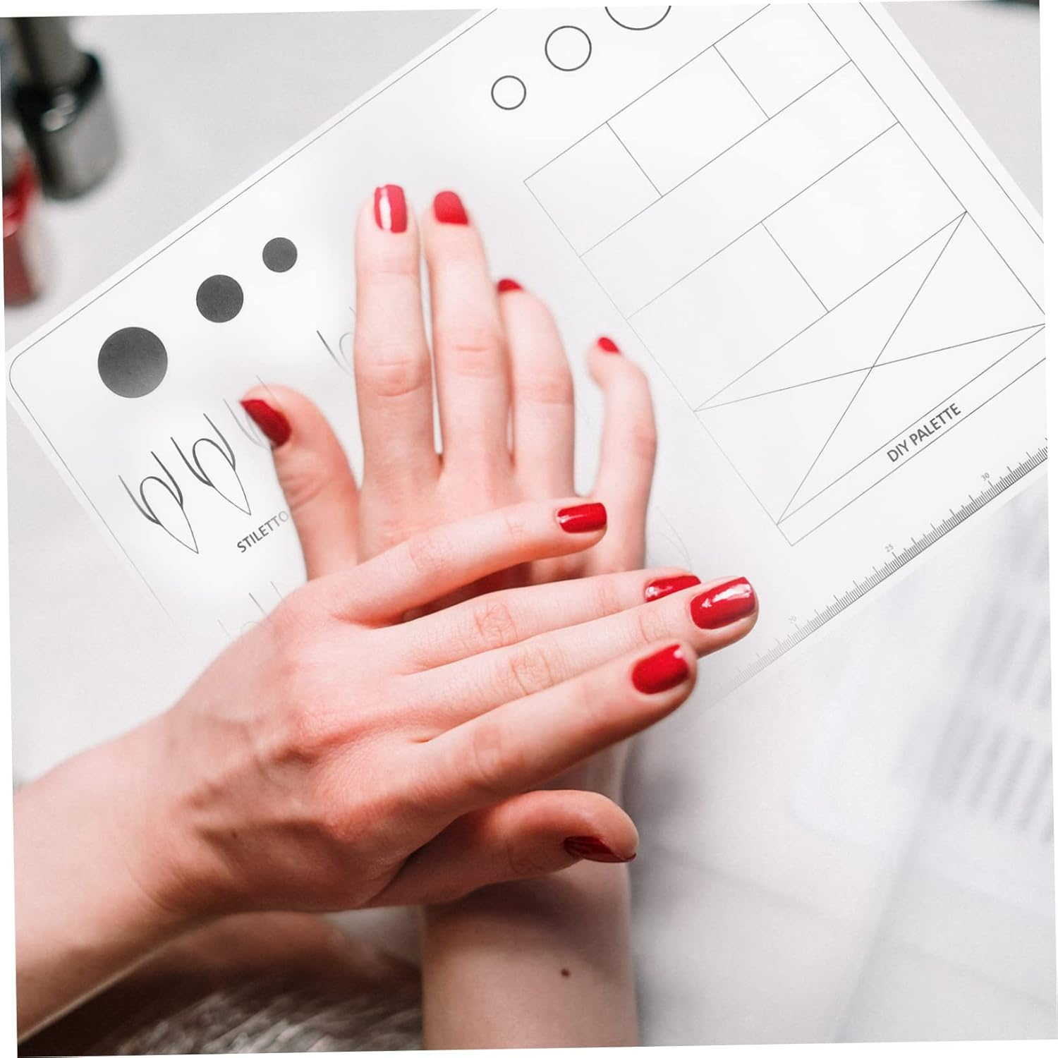 LOLIPPYY Acrylic Nail Mat Flexible up Pad Template for Nail Art Practice Durable Silicone Trainer for Beginners and Professionals Easy to Clean Portable Fingernail Design Tool image number 4