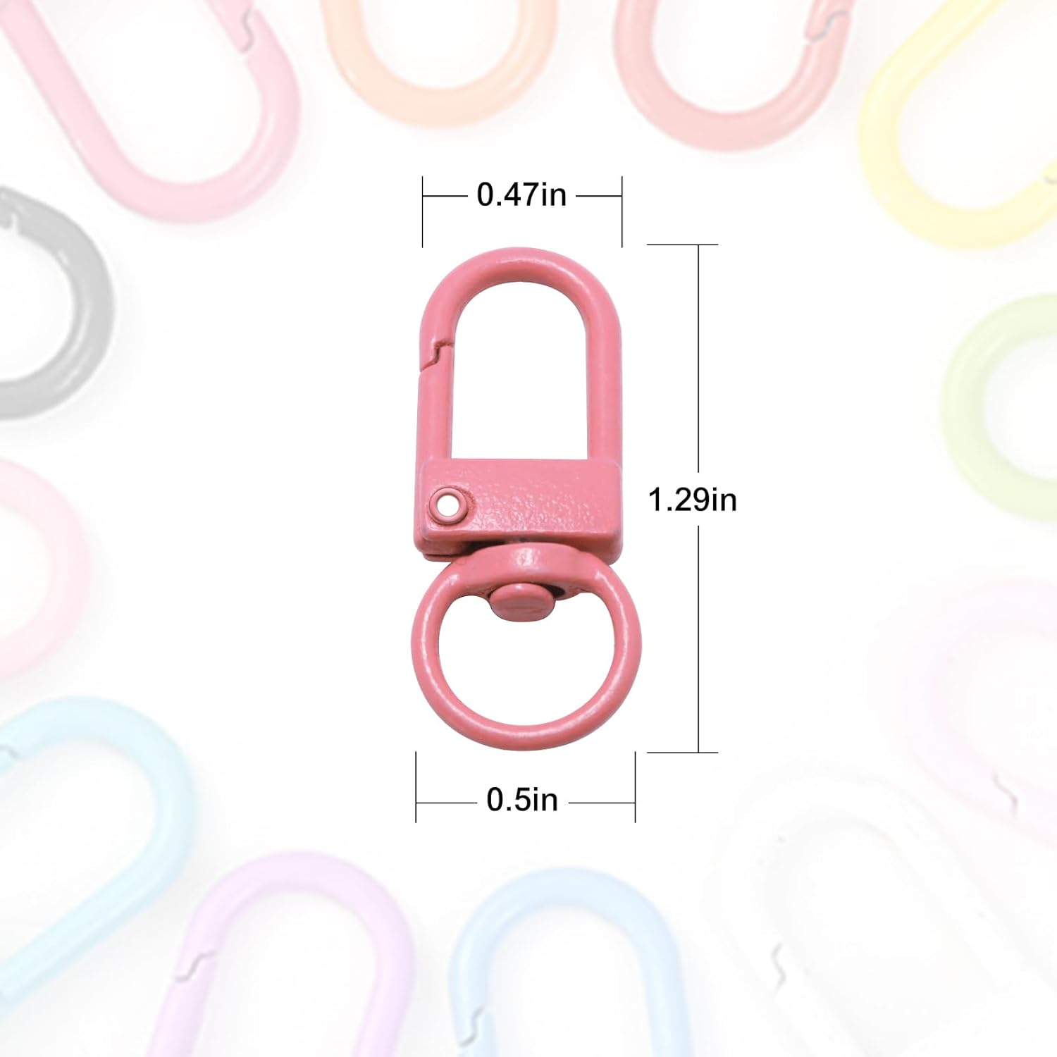 Colorful Lobster Claw Clasps Keychain 30Pcs Metal Swivel Lanyards Trigger Snap Hooks 10 Colors Carabiner Clip Key Rings for DIY Craft Bag Key Chains Connector Jewelry Making Key Chain Making Kit