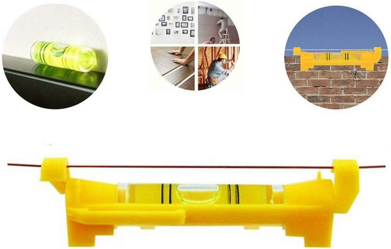 6X Hanging Bubble Line Level for Building Trades, Engineering, Surveying, Metalworking and Other Equipment Measure (Yellow - 6 Pack) - Yellow image number 2
