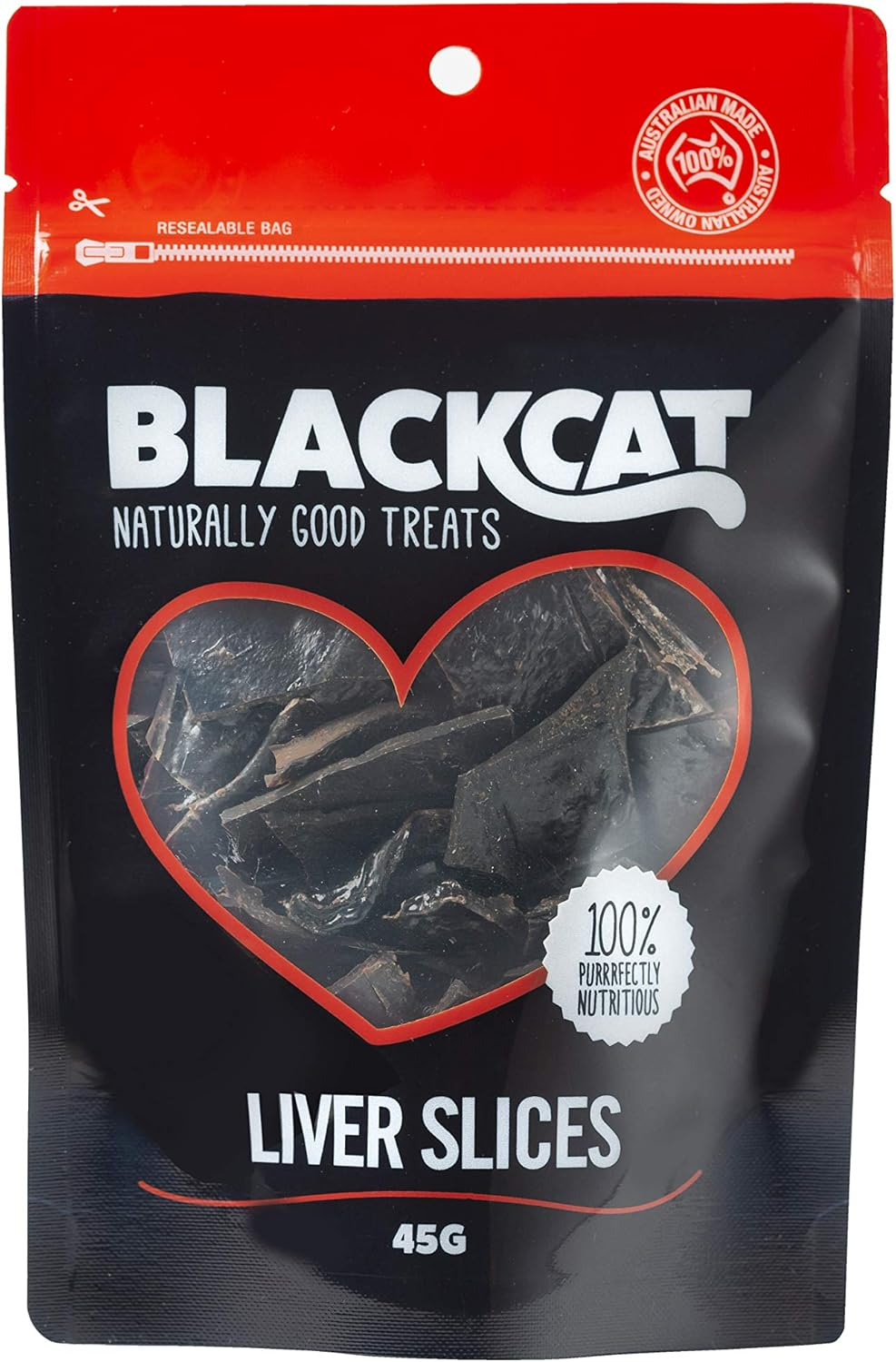 BLACKCAT Liver Slices - 45G, All