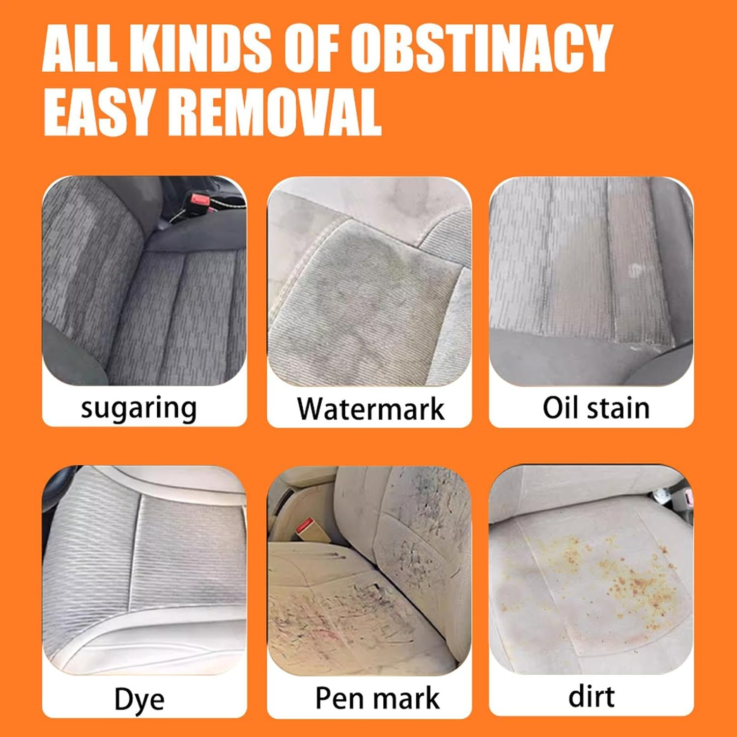 Car Upholstery Cleaner, 100Ml Fabric Cleaner for Auto Interior, inside Detailing Tools, Deep Cleaning Foam Solution, Car Care Spray for Seats Mats Roof Liners image number 4