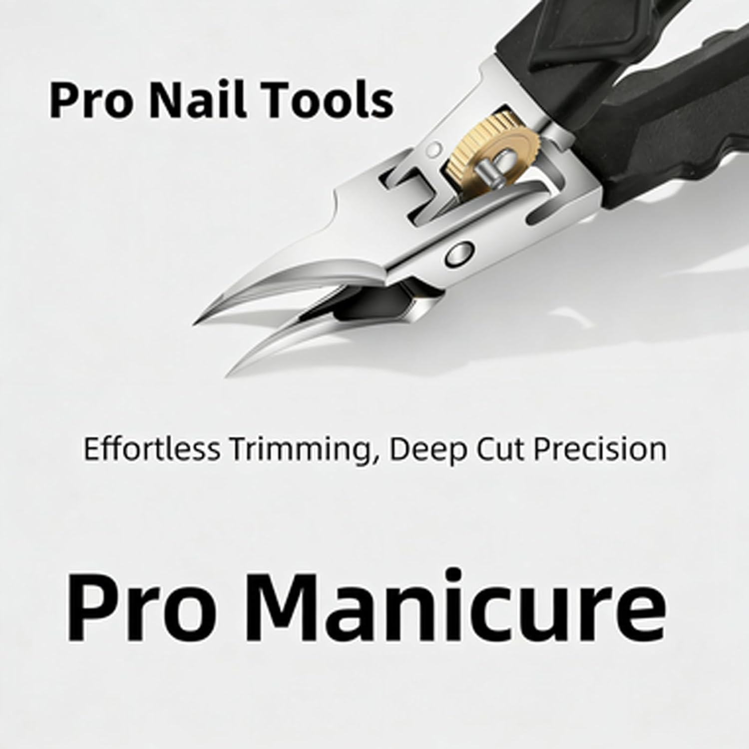 Black Anti-Slip Grip Gear Lock Nail Clipper Set with for Precise Access to Nail Grooves (2) image number 4