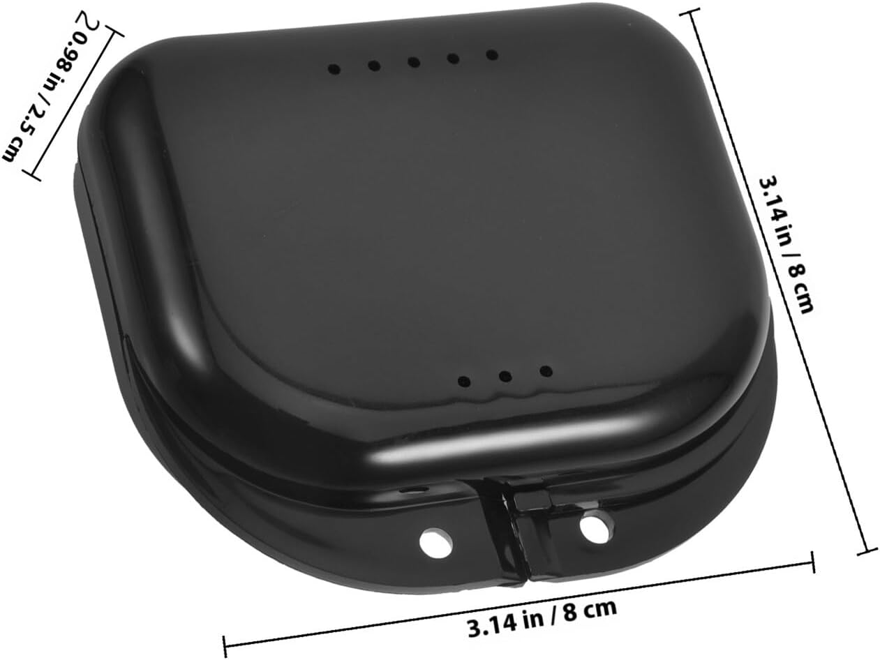 SEWACC Mouth Guard Box Plastic Retainer Case for Partial Denture Use Travel Denture Container Clean Brush for Outdoor Storage image number 1
