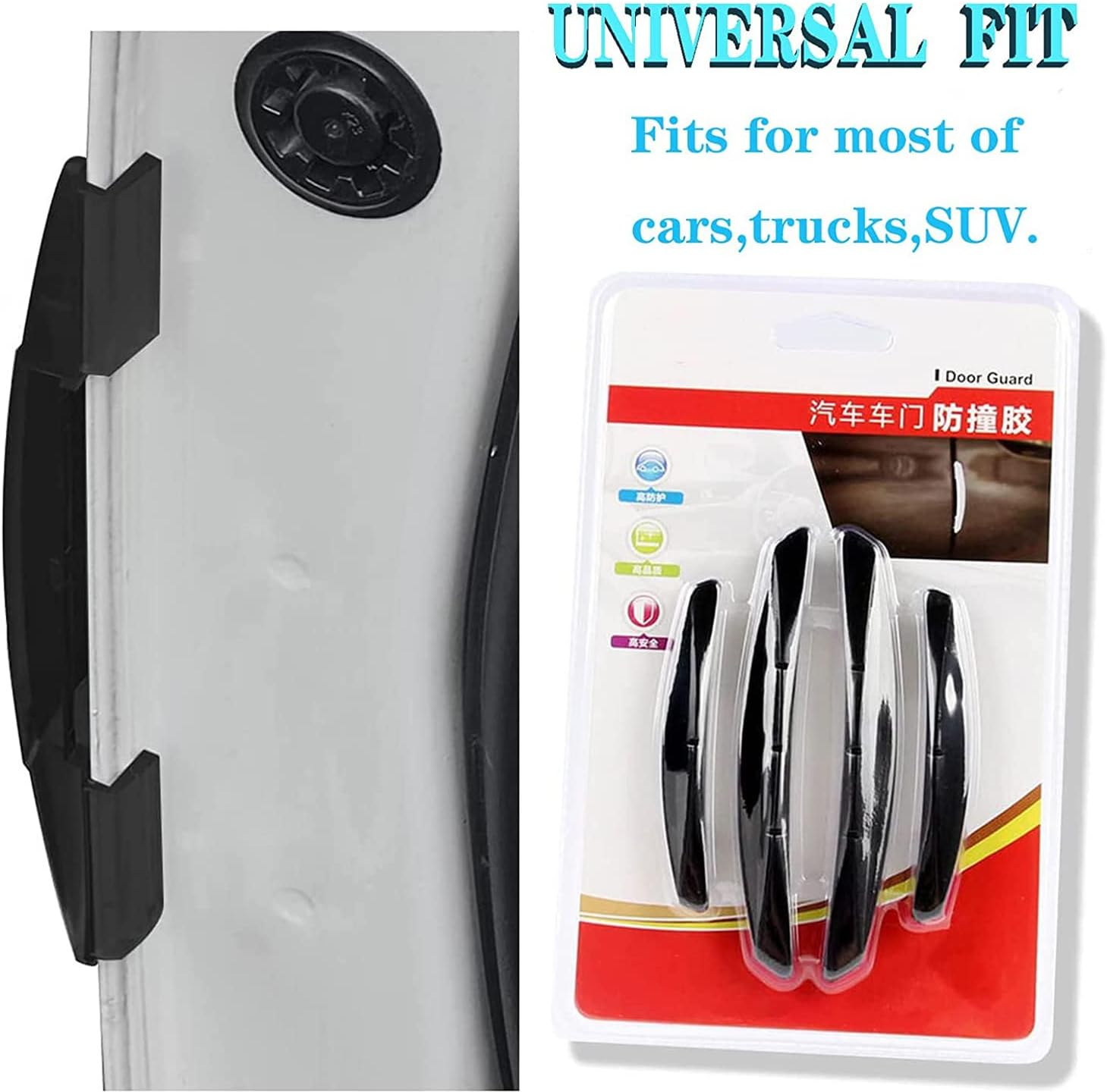 YUENTOEN 4PCS Car Door Edge Protector, Auto Door Side Edge Protector for Car, Sedans, Truck, SUV