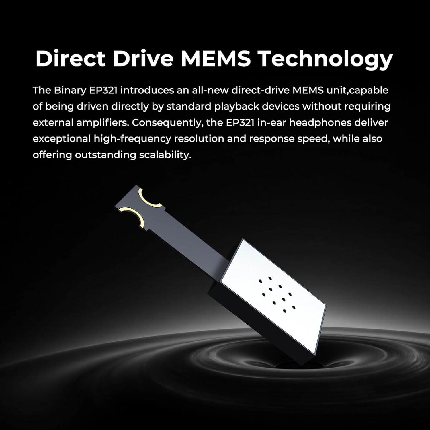 Hifigo Binary EP321 MEMS In-Ear Monitor, Direct-Drive MEMS Earphones, 3BA +2DD+1MEMS Hybrid IEM with Iridescent CNC Stainless Steel Faceplates for Musician Audiophile (3.5Mm)