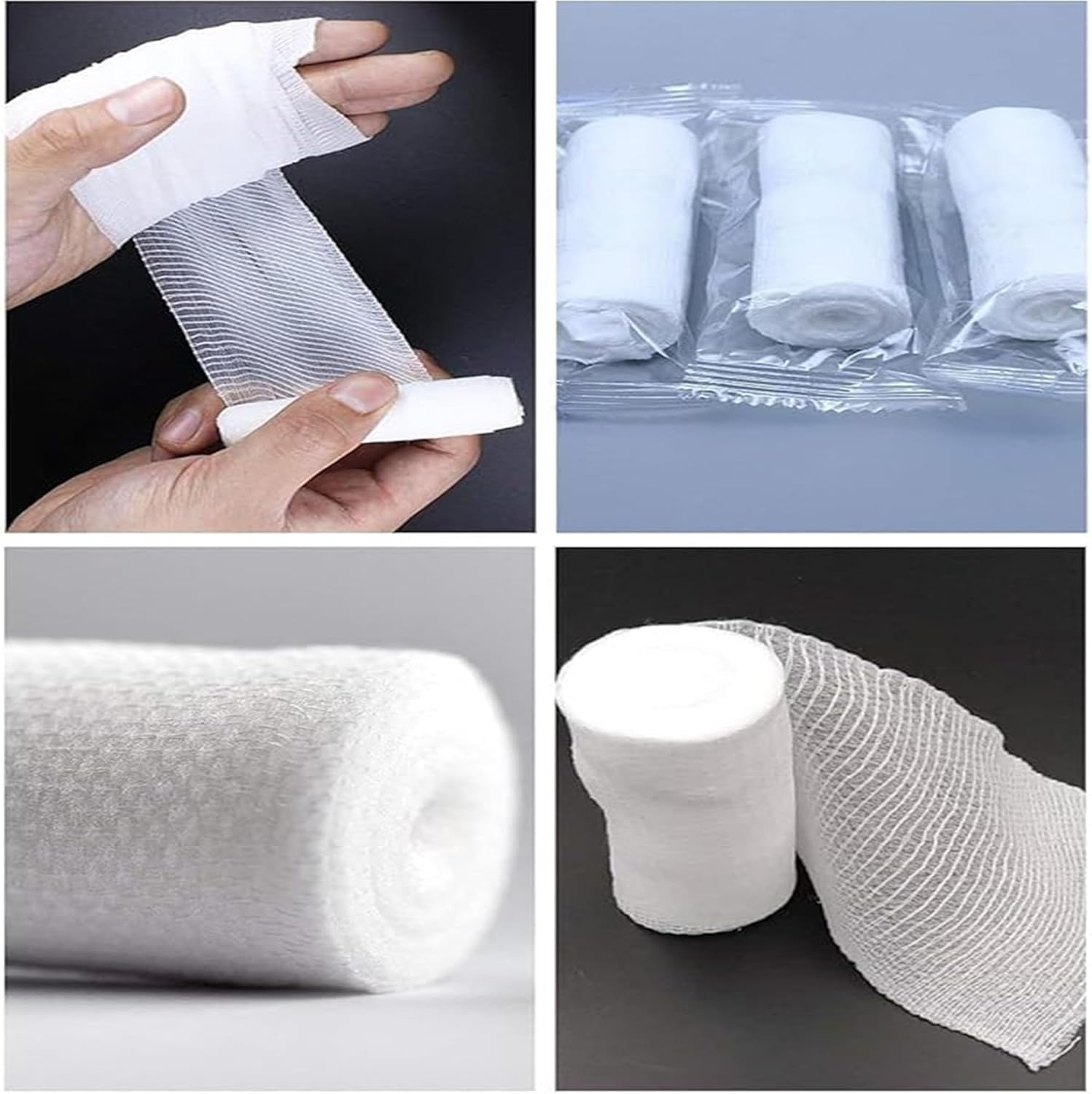 Medical Gauze Bandage Rolls, Soft Conforming Stretch, 10 Pack Stretch Gauze Wrapfor First Aid Wound Careroll,Sterile Medical Grade Gauze Bandage,5Cm X 4.5M image number 6
