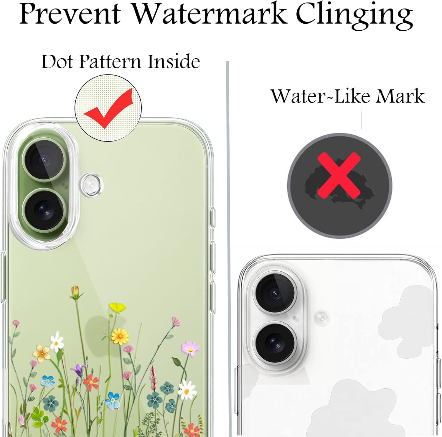 Unov Case Compatible with Iphone 17 Case Clear with Design Embossed Floral Pattern Soft TPU Bumper Slim Protective 6.3 Inch (Flower Bouquet) image number 6