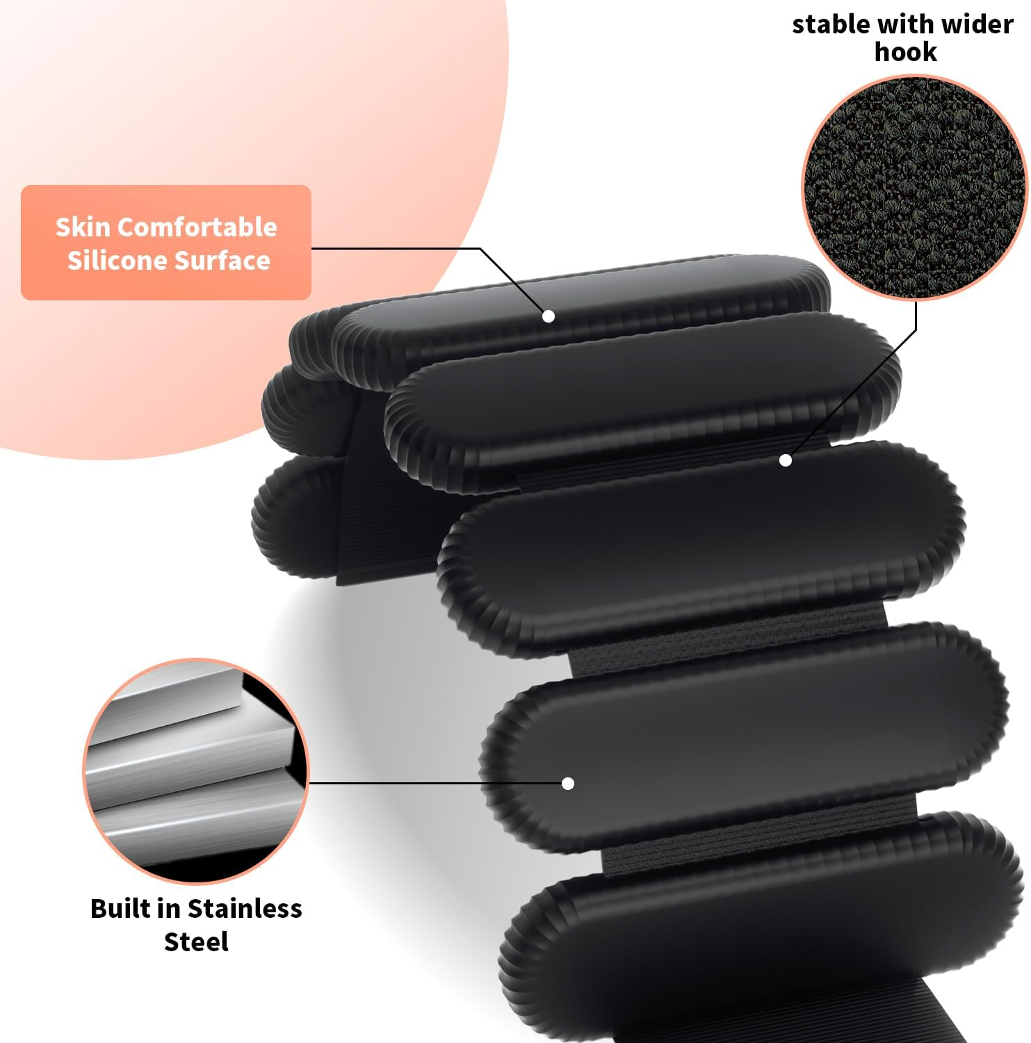 Adjustable Ankle Weights for Women Men,Wrist Weights Set for Walking Running,1 Pair (1Lbs Each) Silicone Workout Weights for Gym Fitness, Jogging,Yoga,Pilates,Strength Training,Physical Therapy image number 2