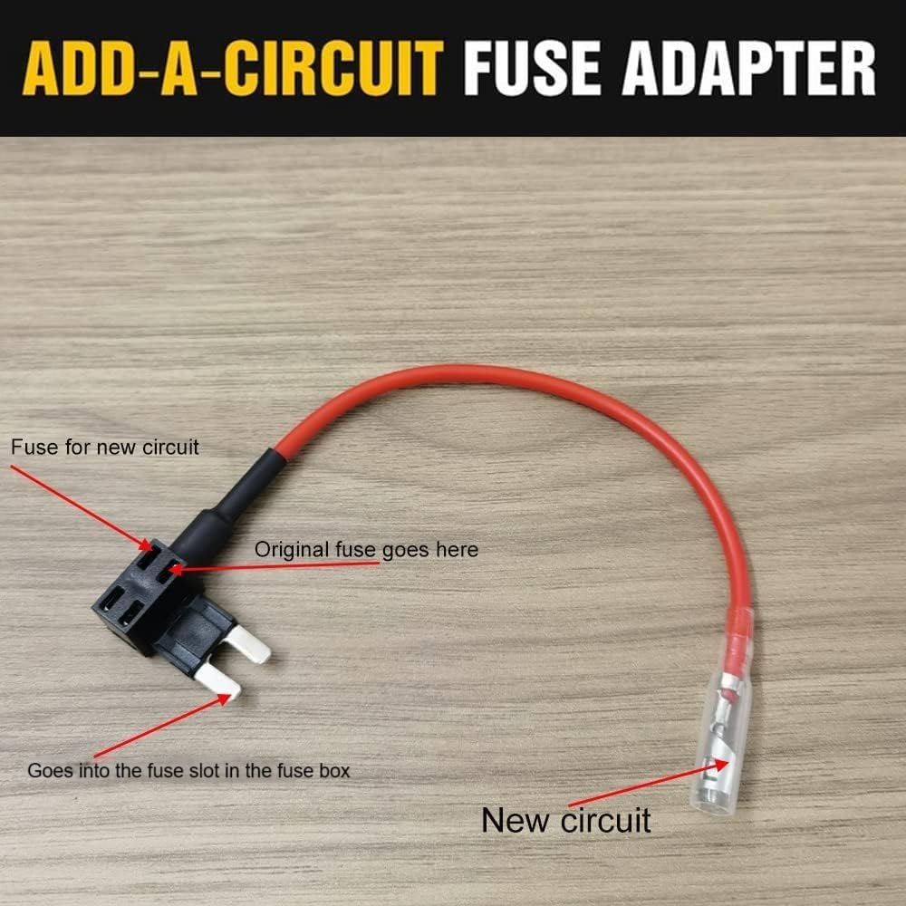 5 Pack Mini (ATS) Add-A-Circuit 16AWG Fuse Tap Kit &ndash; Automotive Piggy Back Fuse Holders with Wire Harness for Car, Truck, SUV, Caravan, Boat Ozchillon (5, 4AMP) image number 5
