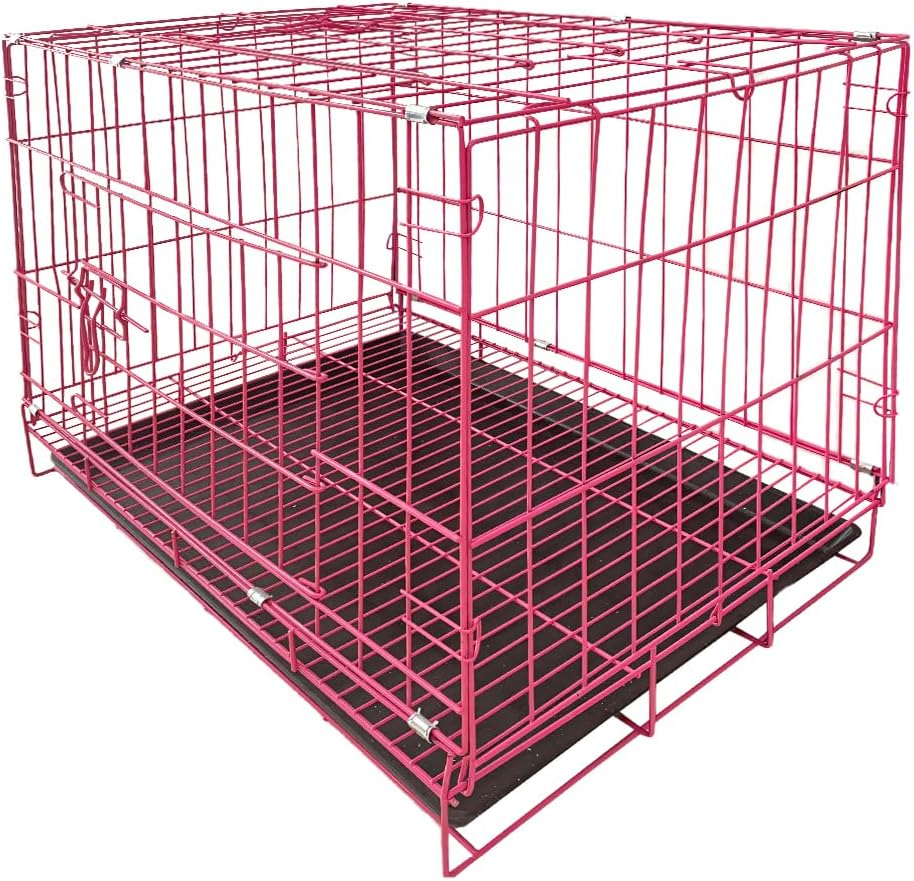 Medium Reinforced Pet Cage for Keeping Pets Outdoors, Metal Folding Pet Cage with Lid, Length 59 Cm, Width 42 Cm, Height 50 Cm image number 1
