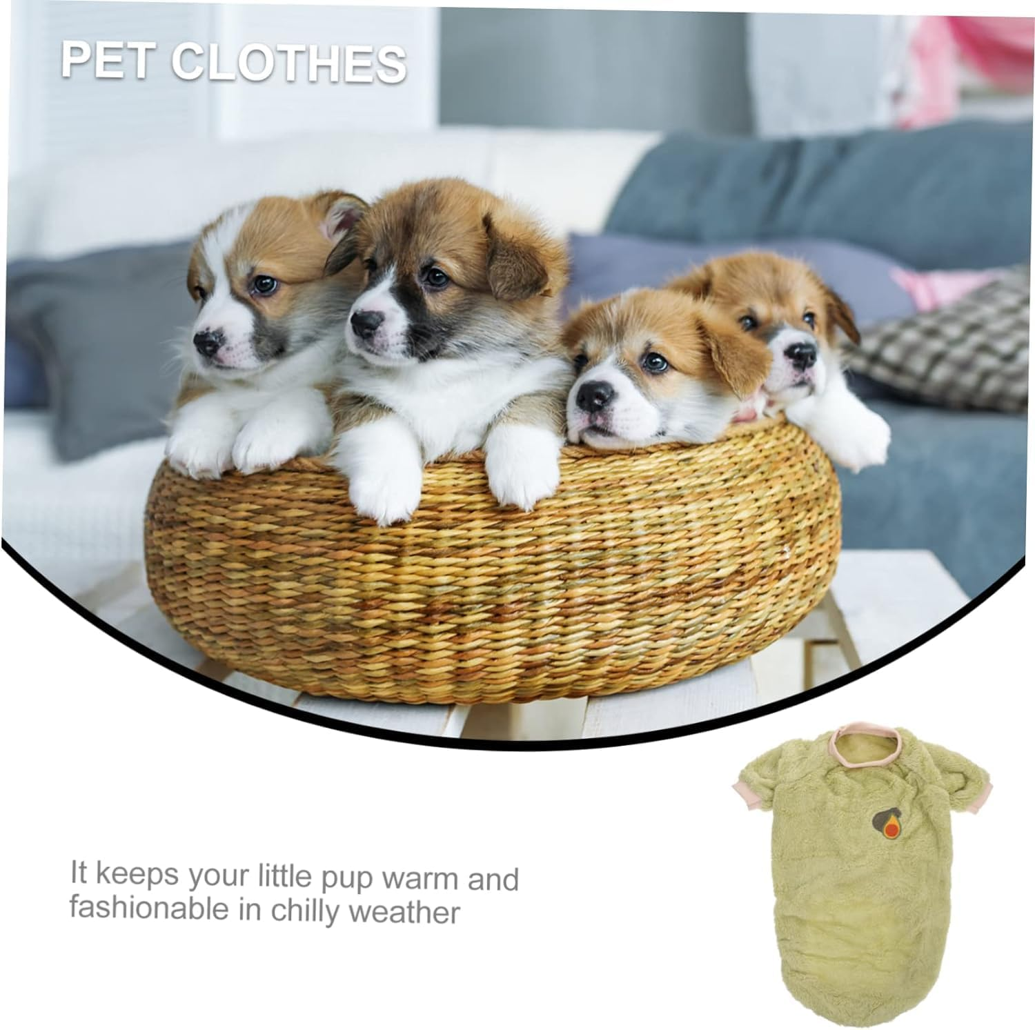 1Pc Clothes for Pets Dog Coat Dog Clothing Winter Pet Clothes Girls Pajamas Dog Sweaters for Small Dogs Wool Coat Fleece Nightgown Dog Vest Jacket Polyester Accessories Cartoon Dog image number 7