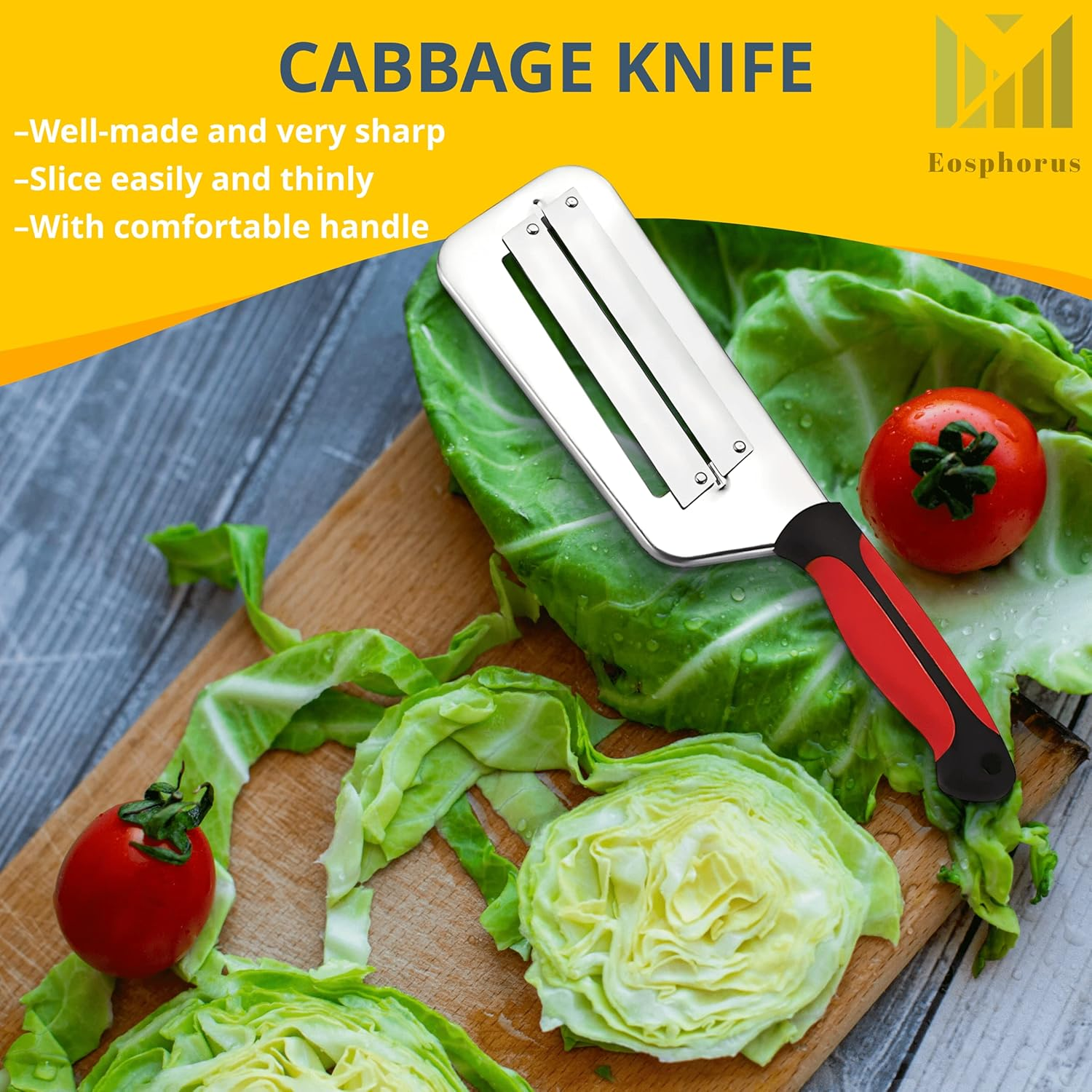 Eosphorus Cabbage Shredder for Coleslaw Cabbage Knife Cabbage Cutter Cabbage Slicer for Sauerkraut image number 4