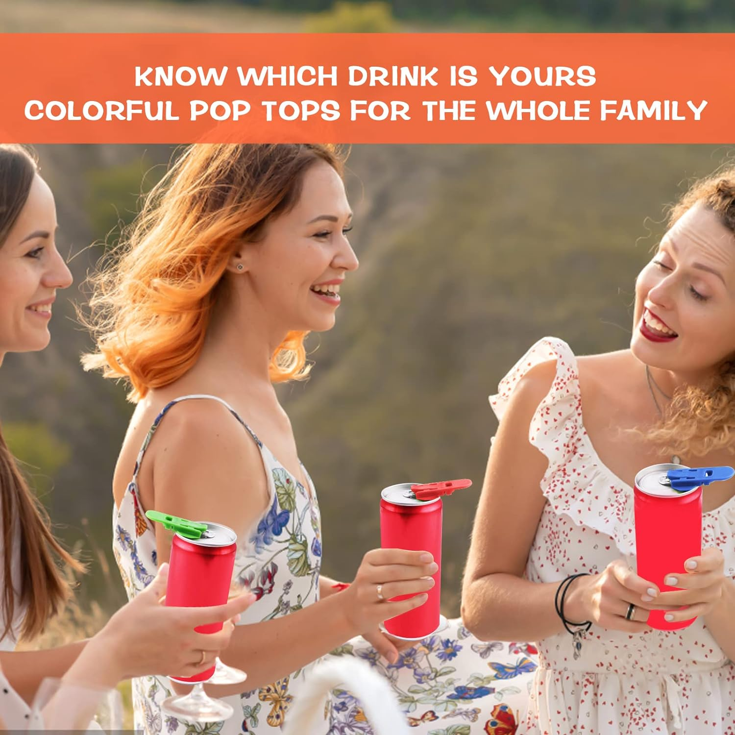 Abeillo 12 Pieces Manual Easy Can Opener, Soda Beer Can Opener Beverage Can Top Ring Opener Tool, Leakproof Soda Can Cover Can Openers for Pop, Coke, Beer, Soda, Aluminum Beverage image number 2