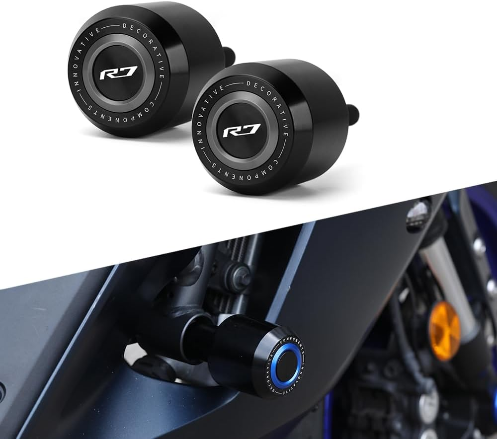 Modeer Compatible with YZF R7 2021 2022 2023 2024 2025 Motorcycle Frame Anti-Collision Falling Protection Slider Crash Yzfr7 R 7 Accessories (Black)