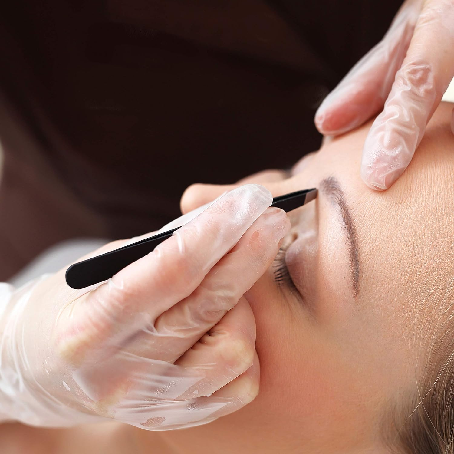 TRIXES Tweezers - Slant Tip - Stainless Steel - Matte Black image number 2