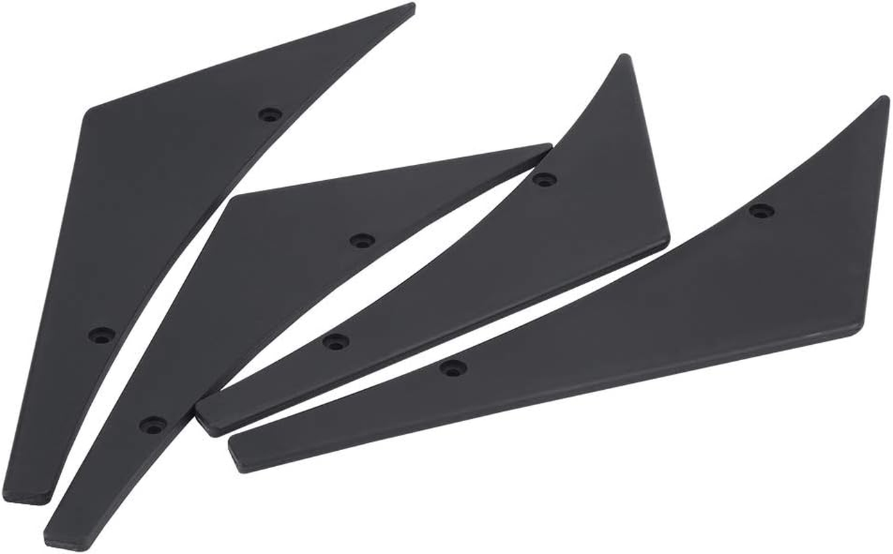 4Pcs Universal Car Front Bumper Lip Splitter Fins Canards Body Spoiler &ndash; Premium Quality and Stylish Upgrade (Black) image number 6
