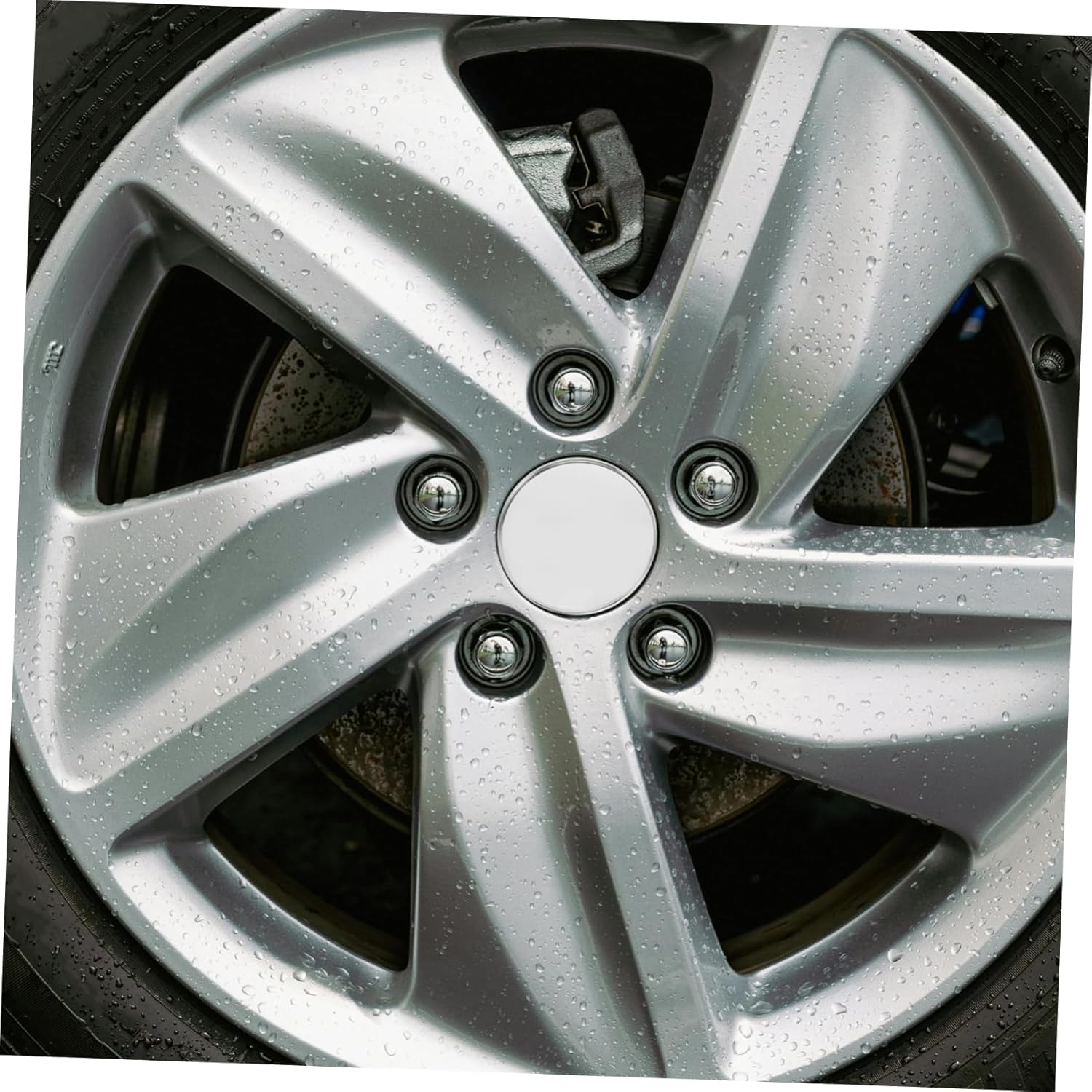 ELAYARD 4Pcs 68Mm Car Wheel Hub Center Cap Covers Silver Rim Center Covers Dustproof Replacement for Automotive Wheels Accessories image number 2