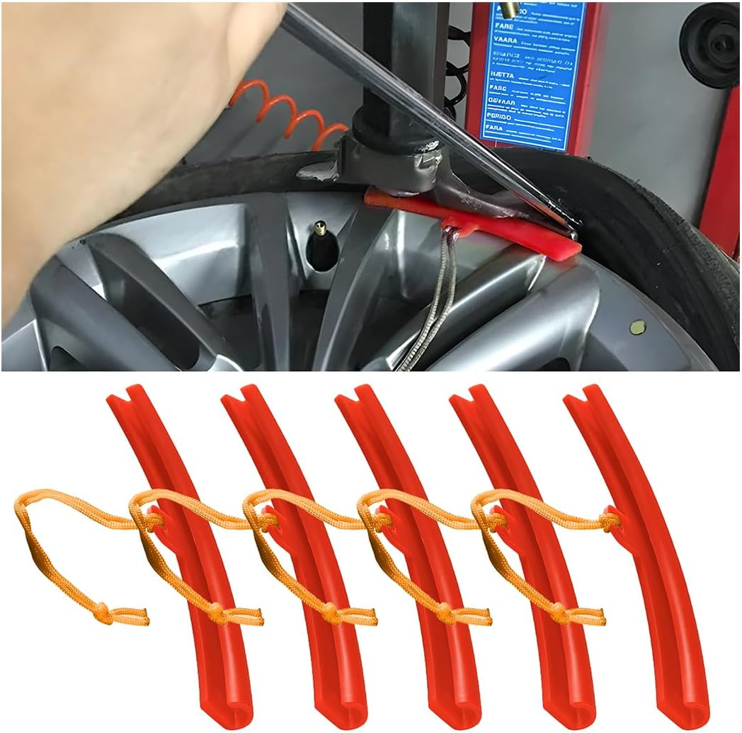 CGEAMDY 5Pcs Car Tyre Changer Protection, Tyre Wheel Change Edge Savers Tool, Protection for Tyre Assembly, Tyre Change Rim Protection, Motorcycle Rim Protector (Blue)