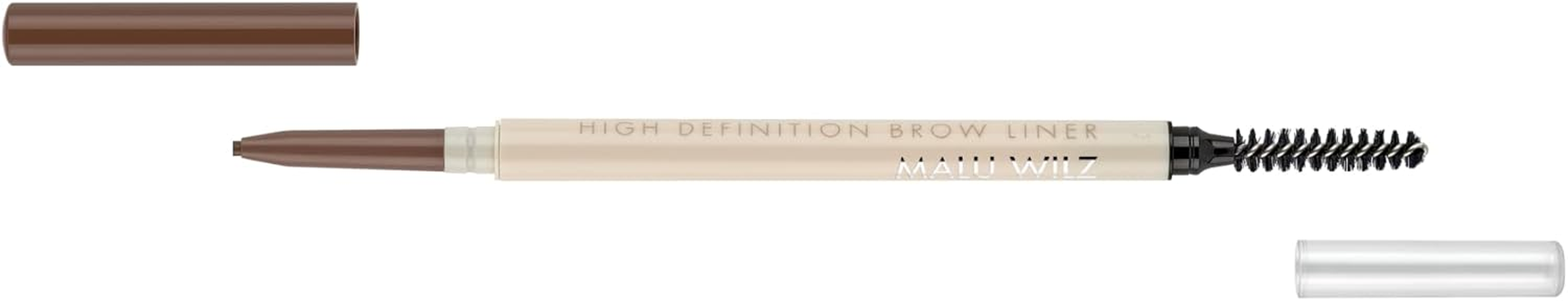 MALU WILZ High Definition Brow Liner No. 04 Nougat Light I Precise Eyebrow Pencil with Spoolie & Vitamin C+E I Naturally Defined Brows, Waterproof & Long-Lasting