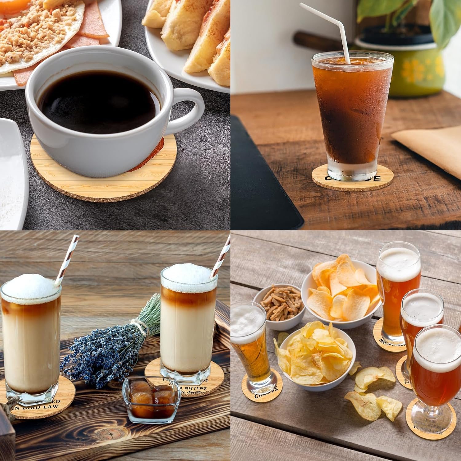 6 PCS with Coaster Holder Cork Coasters for Drinks,Always Sunny in Philadelphia TV Show Merchandise,Always Sunny in Philadelphia TV Themed Coaster Gifts for Fans image number 1