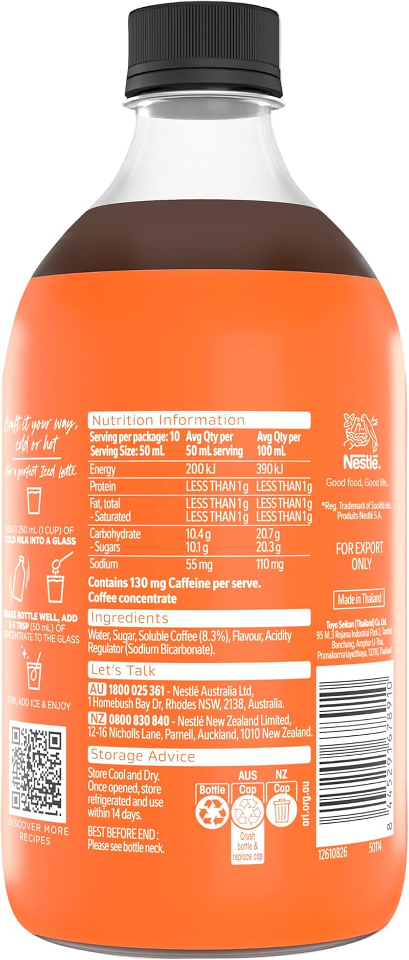 Nescaf&eacute; Espresso Rich Caramel Flavoured Coffee Concentrate 500 Ml image number 1