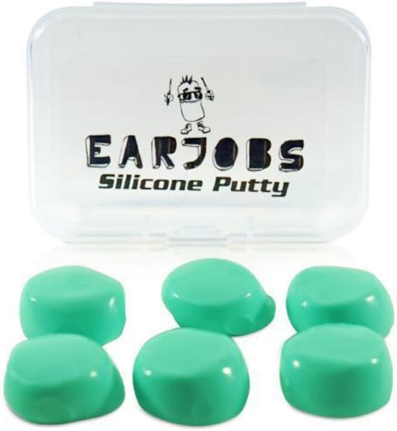 Earjobs&trade; Silicone Putty Ear Plugs Standard Pack (3 Pairs W/Carry Case), Aus Best Earplug for Sleeping, Snoring, Swimming image number 3