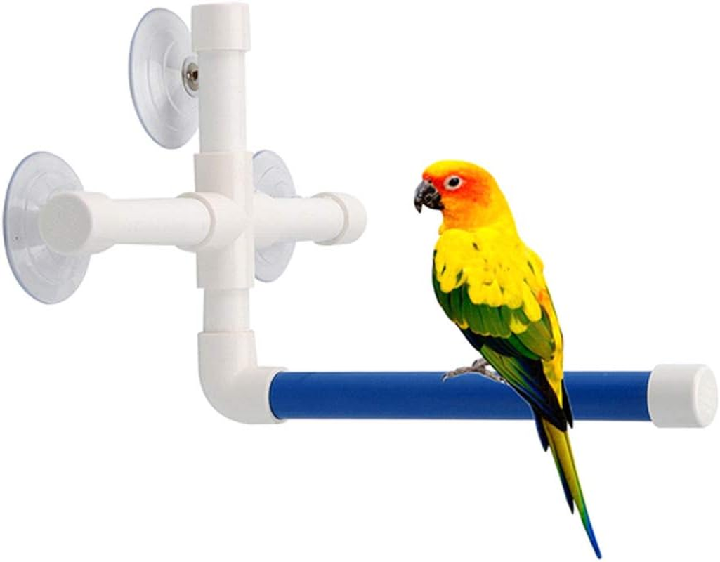 Pet Bath Perches Standing Platform Bird Shower Perches Plastic Pipe Stand Toy for Macaw Cockatoo African Greys Budgies Parakeet