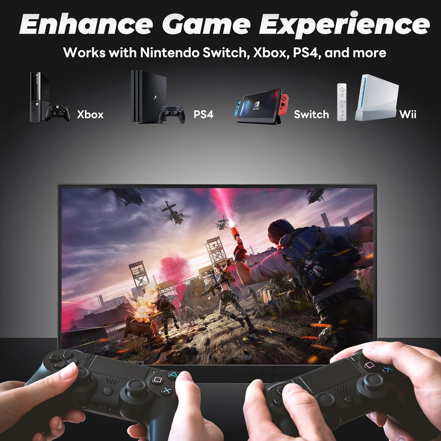 13.5 Inch 2K Portable Monitor-Ultra Slim, Full HD Display for Laptops, Pcs, Gaming, and More - USB-C and HDMI Connectivity, VESA Mount Compatibility, Eye-Care Technology, and Wide Viewing Angle image number 3