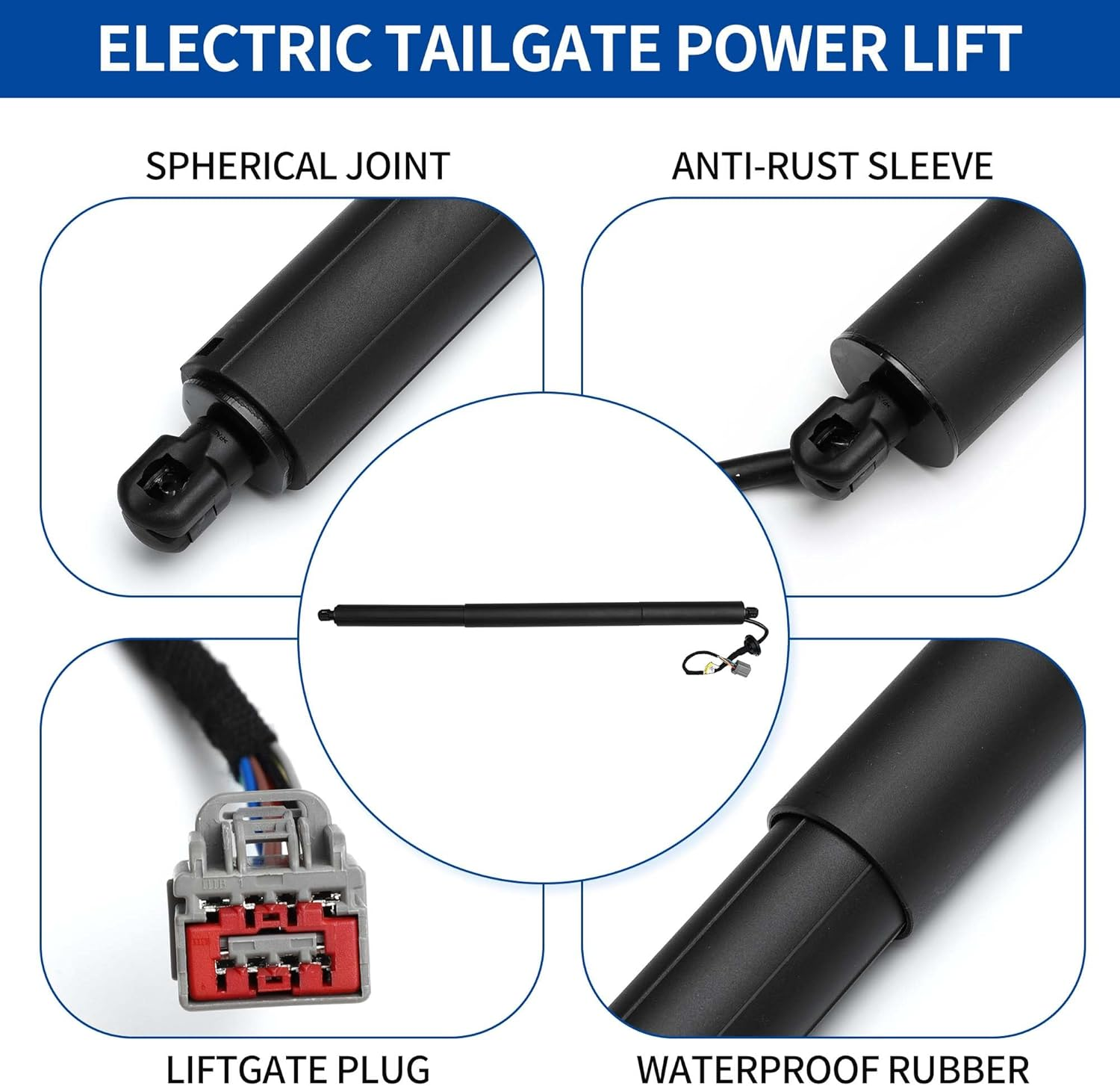 X AUTOHAUX Rear Left Tailgate Power Lift Support for Jeep Grand Cherokee WK2 2011-2022 Liftgate Power Hatch Shock Strut No.55399277Ad Electric Trunk Power Liftgate image number 6