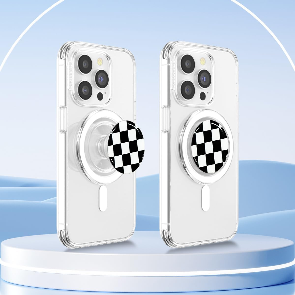 Cell Phone Grip & Phone Stand, T Tersely Magnetic Cell Phone Holder Compatible with Magsafe,For Iphone Smartphone Tablet Accessory (Chessboard) image number 3