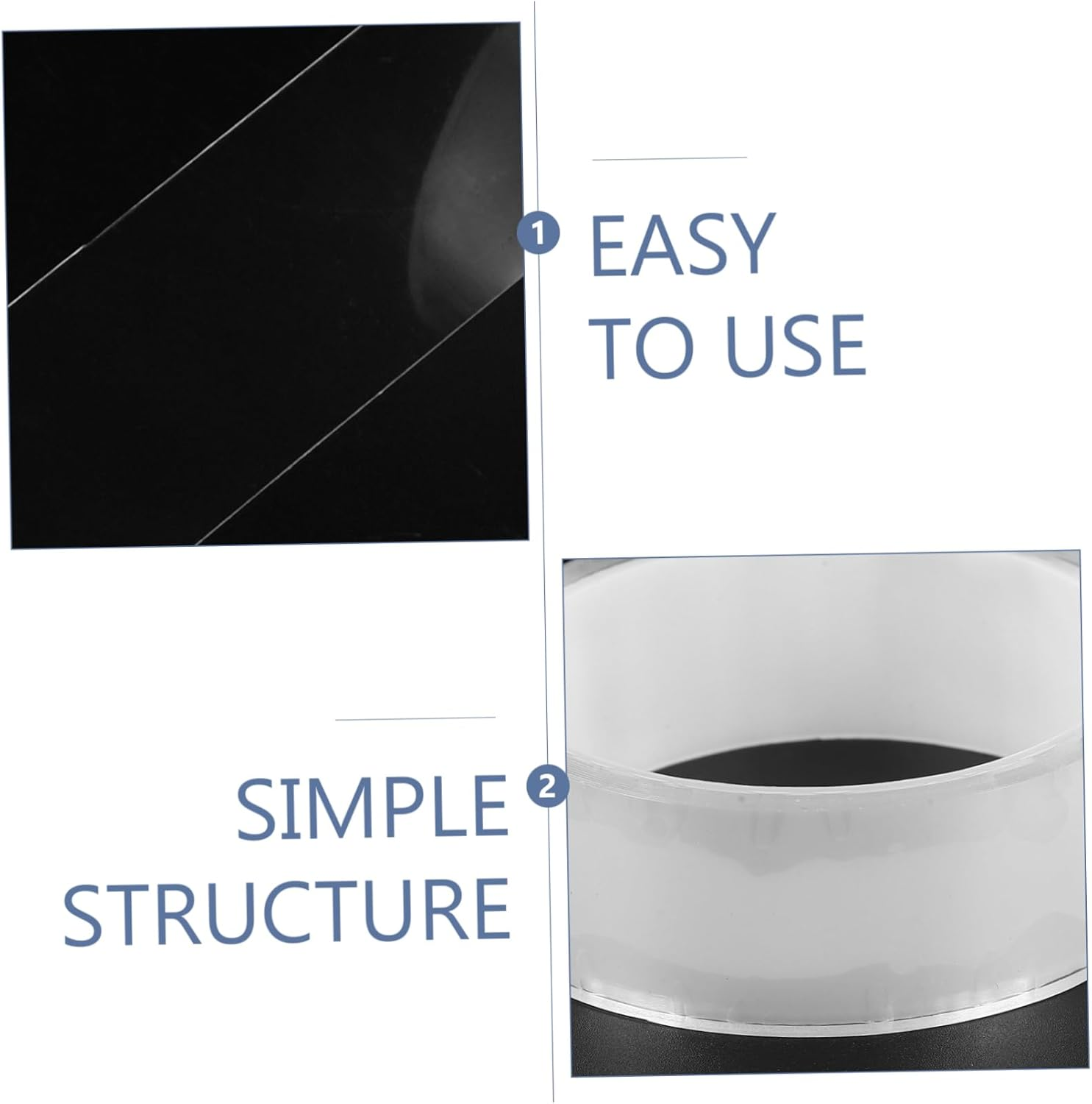 2Rolls Self-Adhesive Caulk Strips Sealing Tape for Bathroom Kitchen and Easy to Install for Gaps and Repairs image number 6