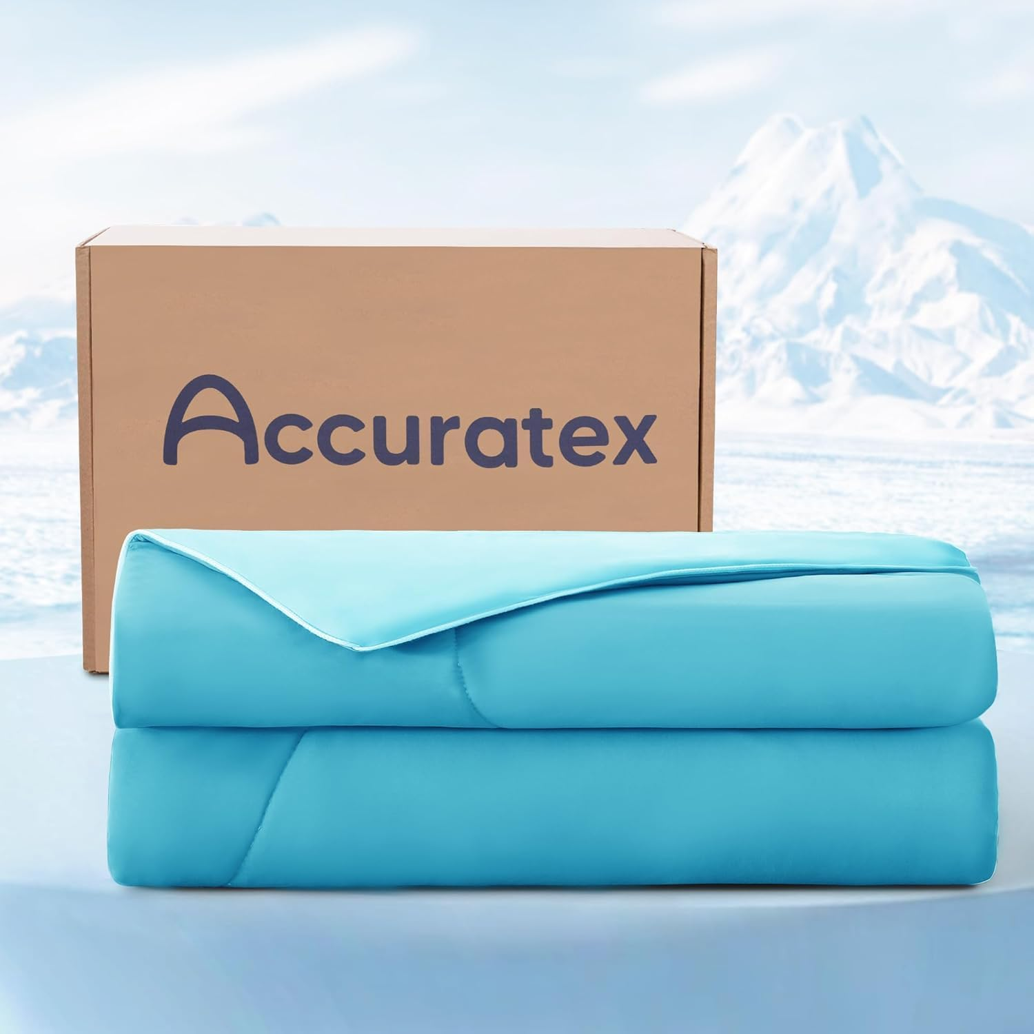 ACCURATEX Cooling Comforter Queen Size,Q-Max > 0.45 Arc-Chill Cooling Blanket, Lightweight Cool Blankets for Hot Sleepers and Night Sweats, Silky Soft Breathable Summer Cool Comforter,Grey(228X228)