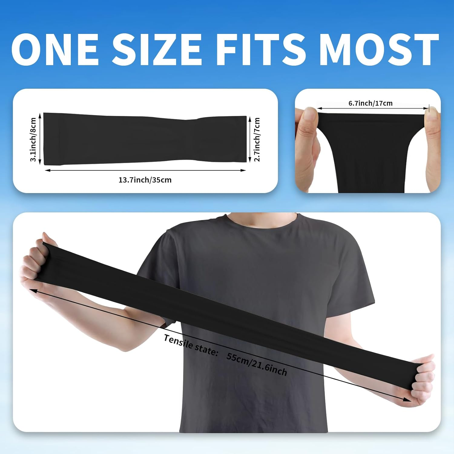 UV Sun Protection Arm Sleeves for Men Women, Compression Cooling Sun Sleeves - Sports - Workouts - Tattoo Cover image number 2