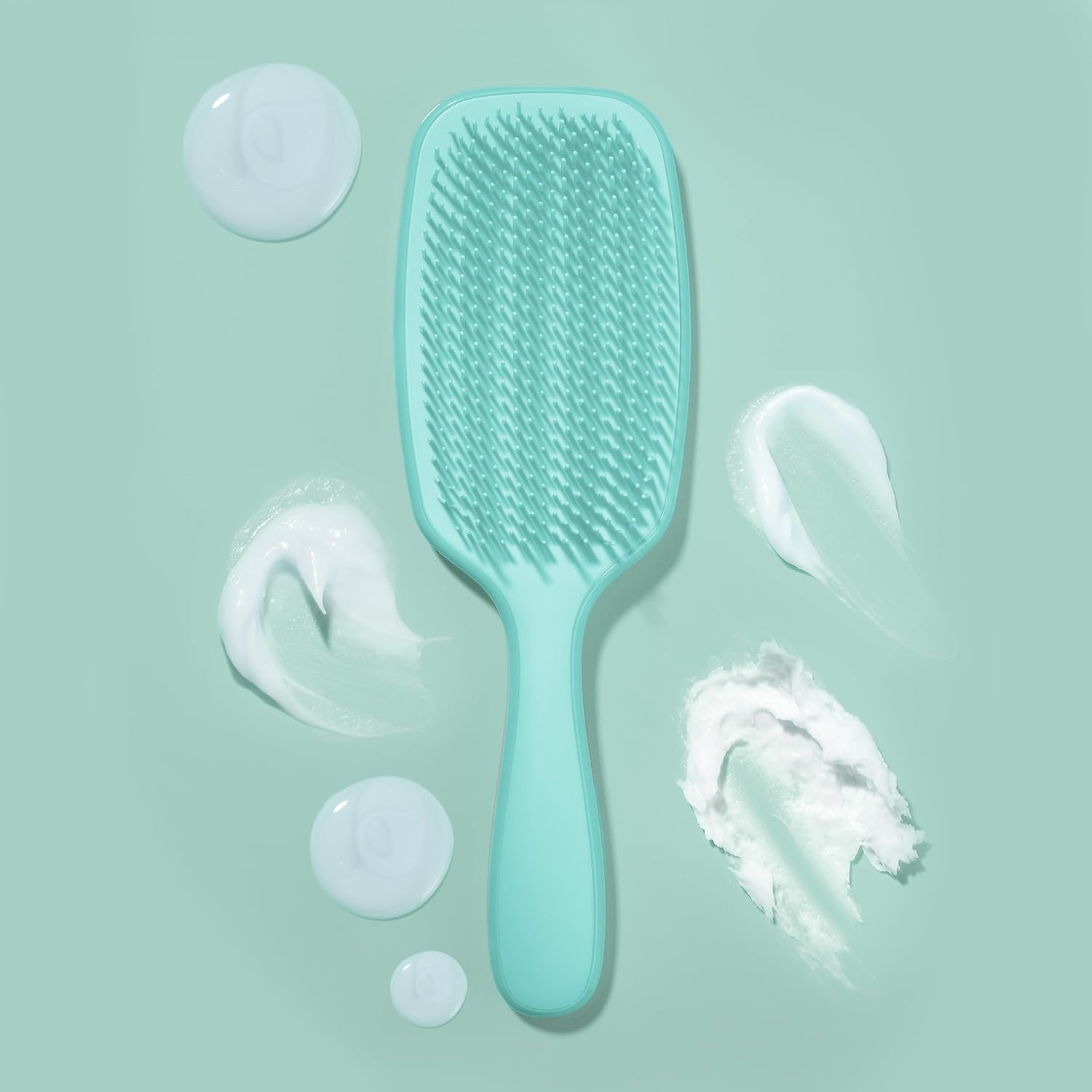 Nature Spell No Knots Detangling Hair Brush | Detangles All Hair Types | for Wet & Dry Hair | Eliminates Knots & Reduces Breakage | (Glossy Turquoise) - Glossy Turquoise image number 6