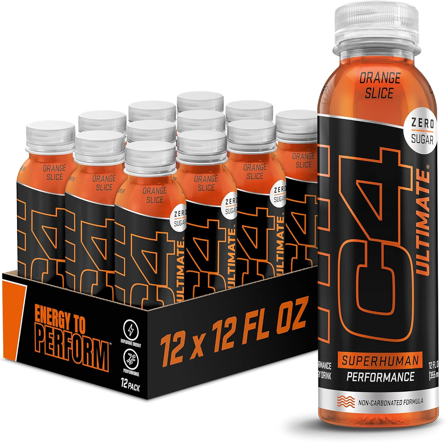 C4 Ultimate Non-Carbonated Zero Sugar Energy Drink, Pre Workout Drink + Beta Alanine, 12 Fl Oz (Pack of 12) image number 5