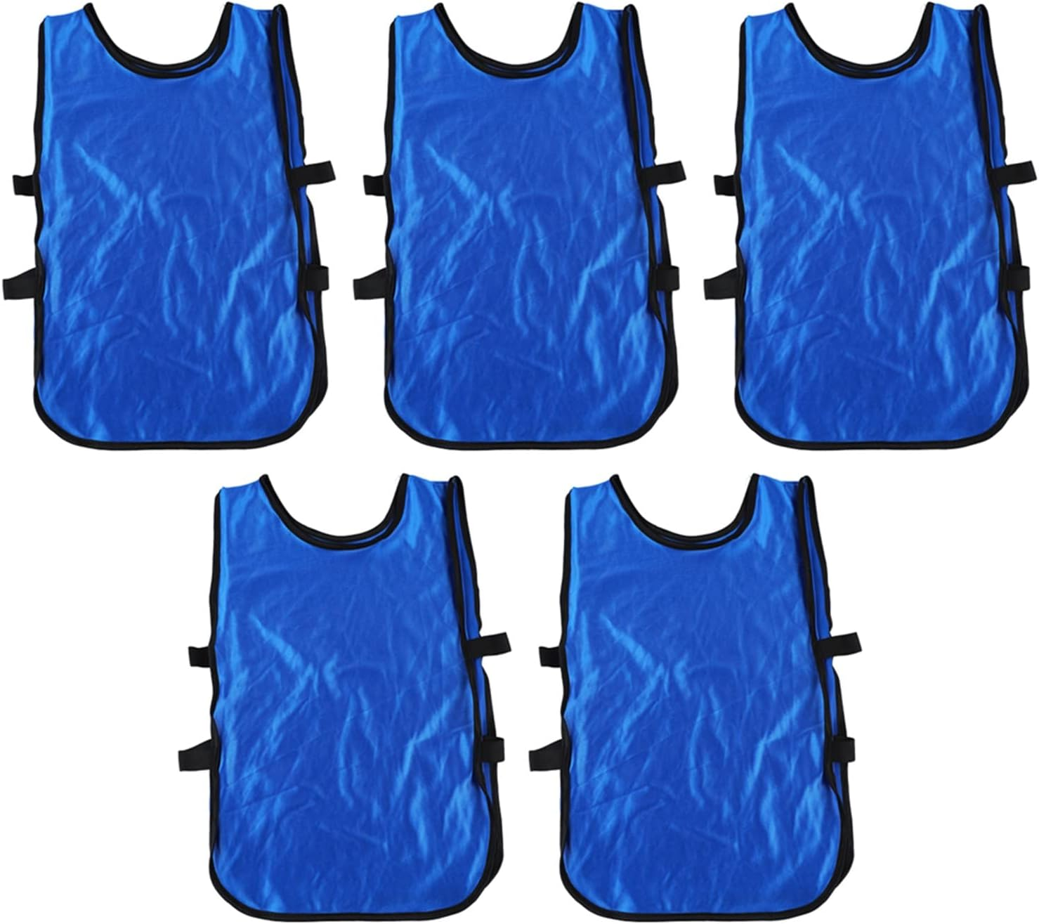 Kids Training Tank Top, 5 Pieces Breathable Sports Practice Bibs for Outdoor Activities (Dark Blue) image number 2