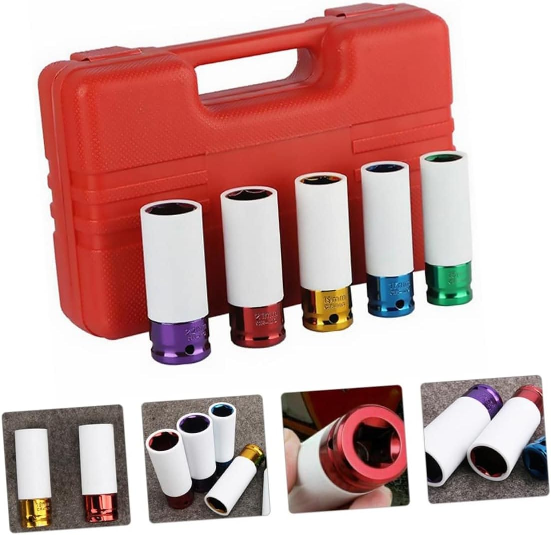 FUNOMOCYA 5Pcs Car Tire Screw Sleeve Tire Protection Sleeve for Automotive Tyres Wheels Accessories