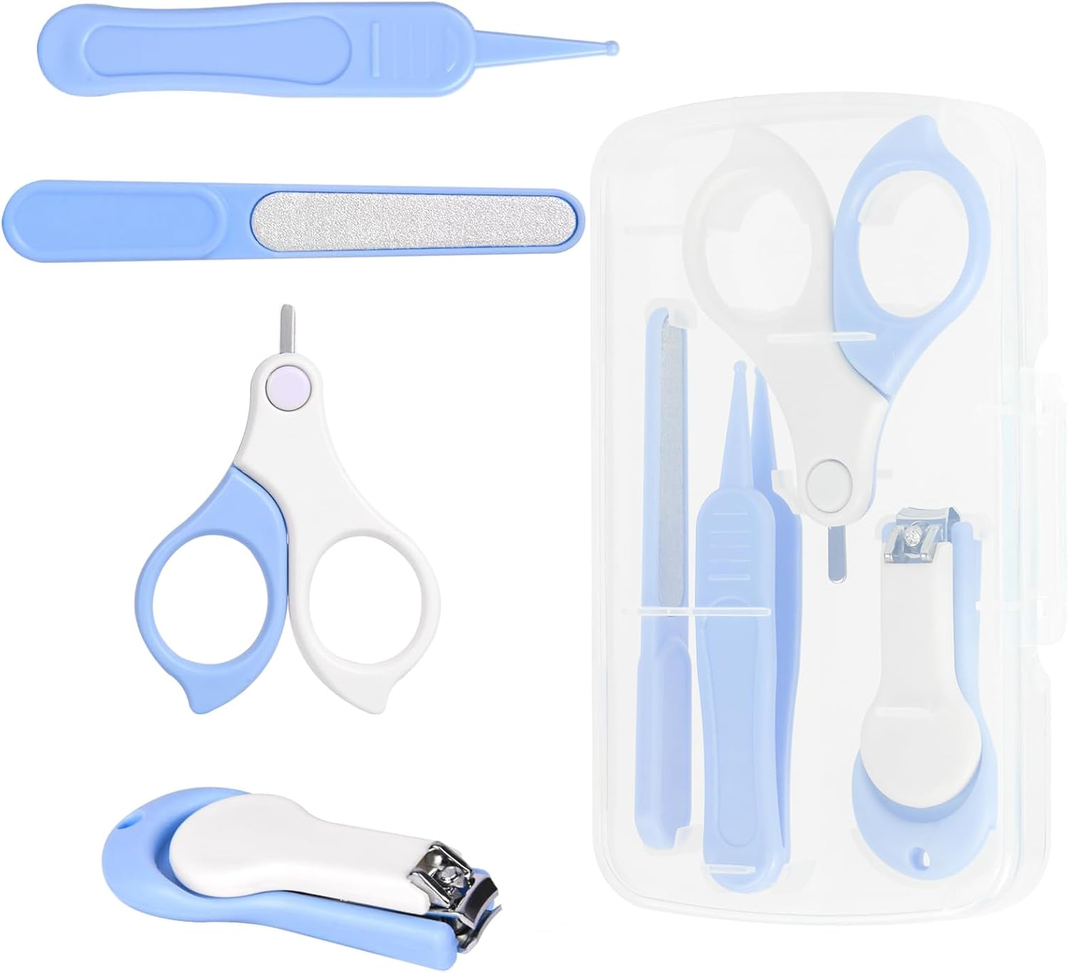 4-In-1 Baby Grooming Kit &ndash; Infant Safety Care Set with Nail Scissors, Clippers, File & Tweezers | Gentle & Precise Tools for Newborns, Infants & Toddlers​ image number 2