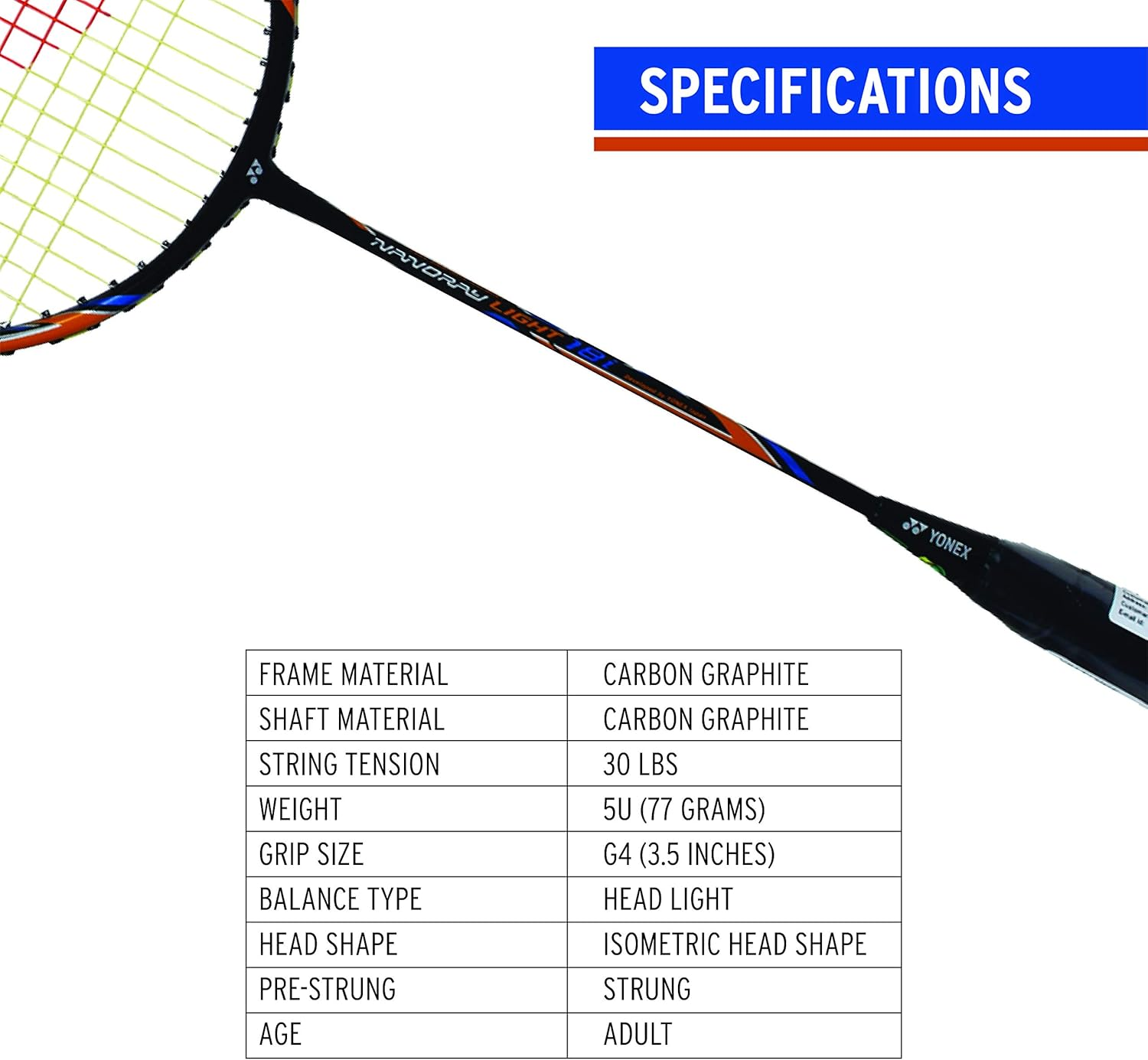 Yonex Nanoray Series Badminton Racquets image number 2