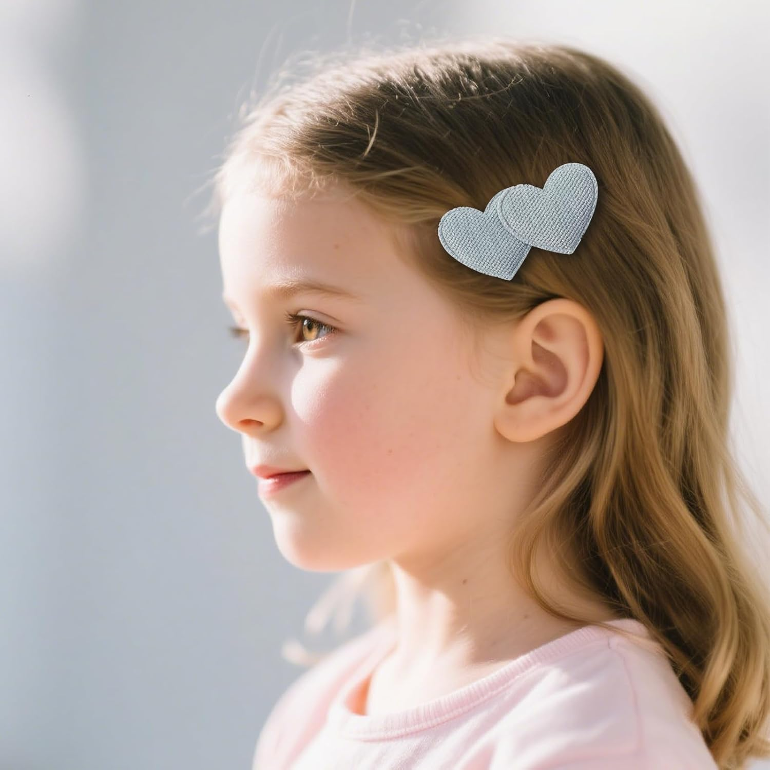 JOVALA 12PCS Baby Girls Hair Clips Heart Shaped Hair Barrettes Fully Lined Alligator Clip Hair Accessories for Baby Teen Toddler Girls Kids Children image number 6