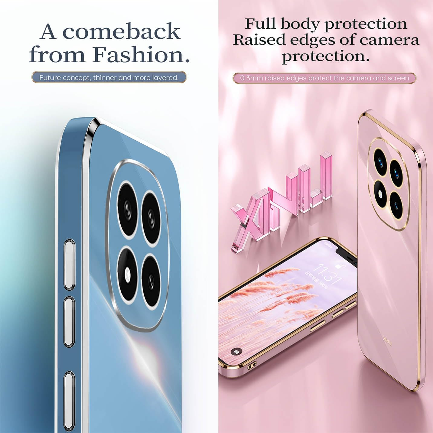 BORYA Case for Xiaomi Redmi Note 14 Pro+ Plus, Ultra Thin Shockproof Premium TPU Bumper Mobile Phone Case, Soft Silky Silicone Protective Case, Elegant Galvanised Phnom Penh Case, Black - Black image number 2