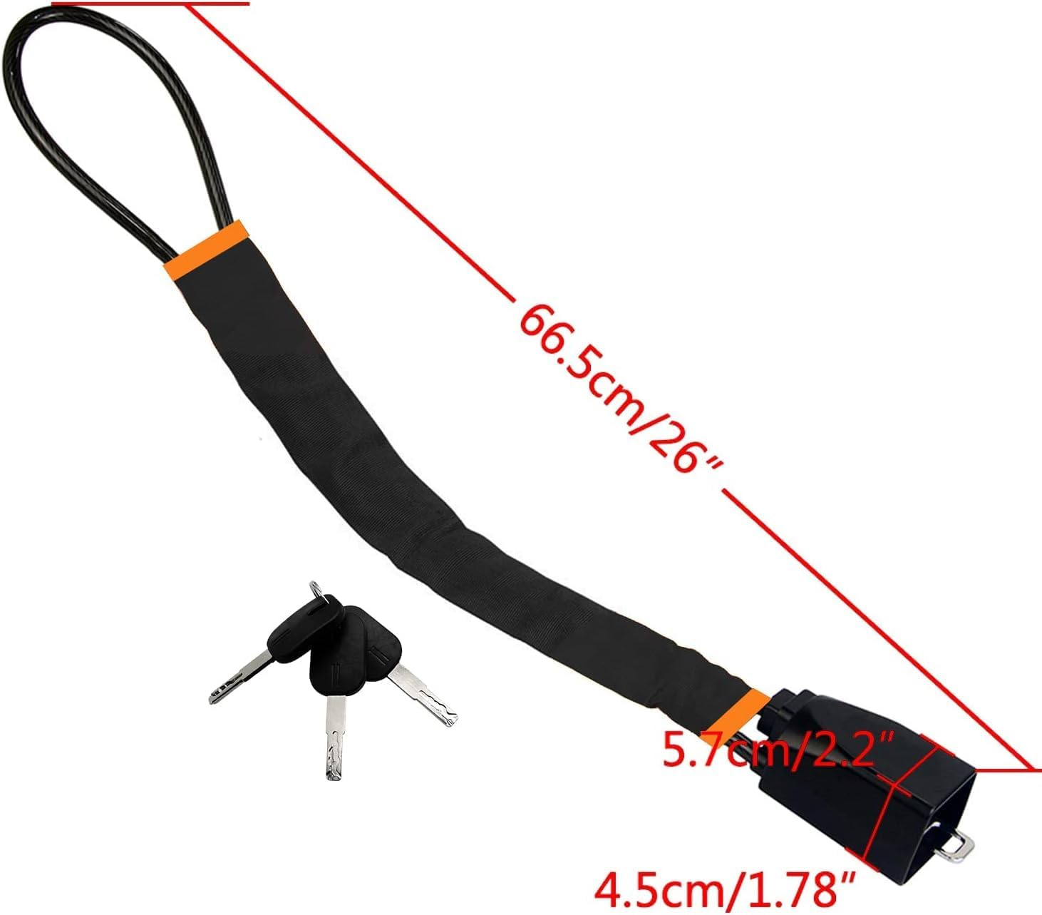 Car Steering Wheel Lock with 3 Keys &ndash; Anti-Theft Device &ndash; Universal Fit for Most Cars, Suvs & Vans &ndash; Adjustable Seat Belt Buckle Lock &ndash; High Security Vehicle Protection, Durable Car Accessory (Black) image number 2