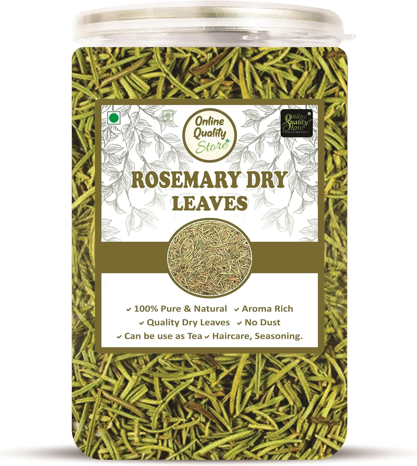 Online Quality Store Rosemary Dry Leaves - 100G | for Hair Growth & Rosemary Tea Leaves | Rosemary Herbal Tea image number 3