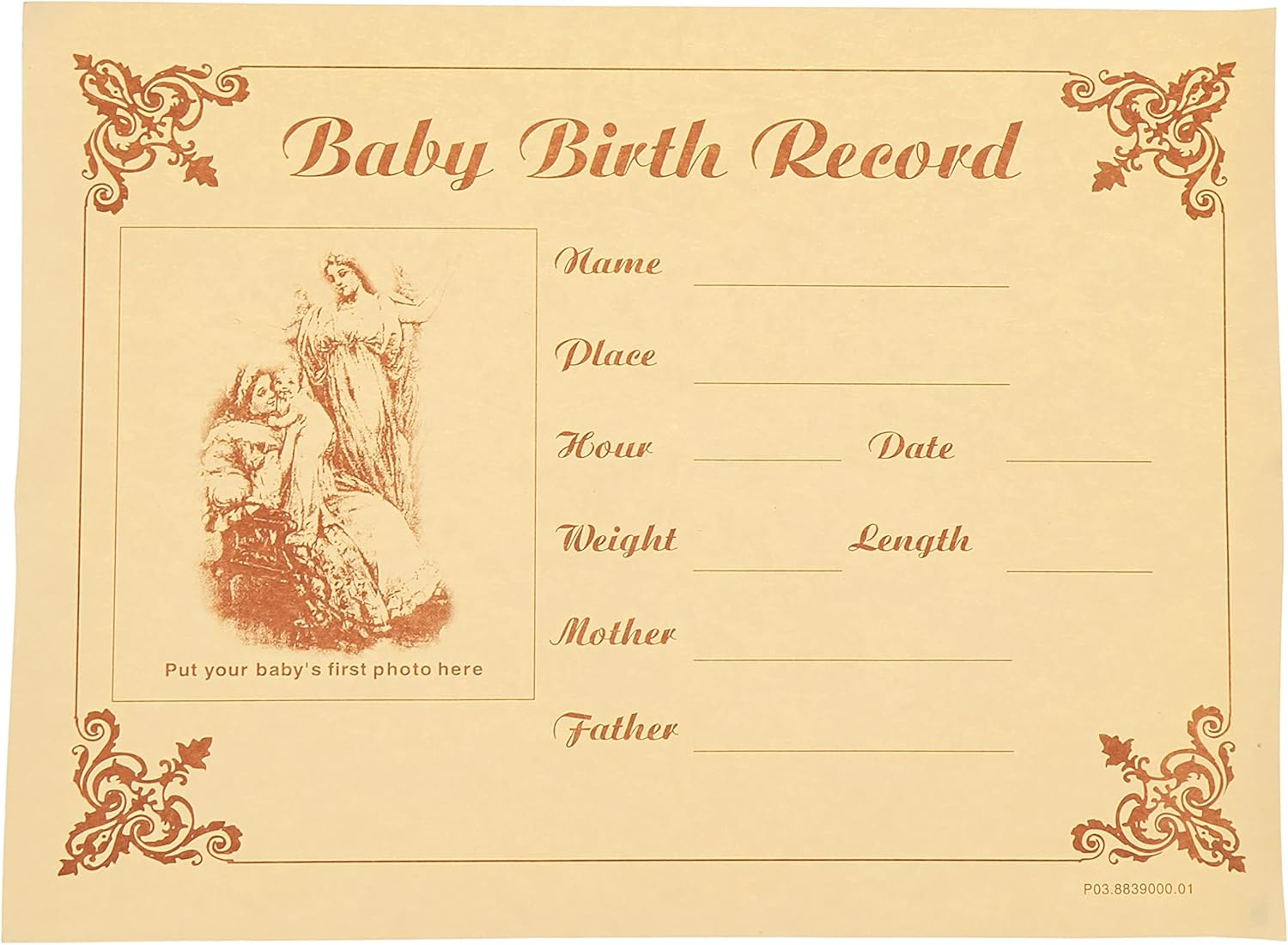 Stephan Baby Silver Plated Engraved Keepsake Birth Certificate Holder image number 2