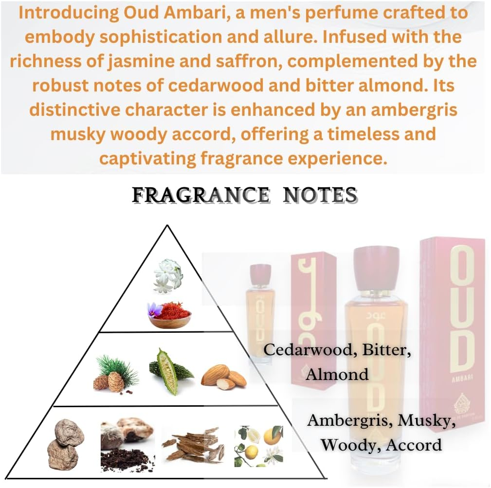 House of Perfumes Men'S Oud Ambari Eau De Parfum Spray, 100 Ml image number 2
