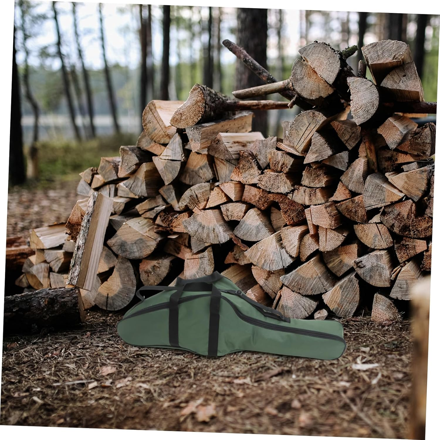 Garneck Chainsaw Bag Portable Outdoor Use Large Capacity Water-Resistant Canvas Carrying Case Convenient Handheld Design for Forestry and Gardening image number 1