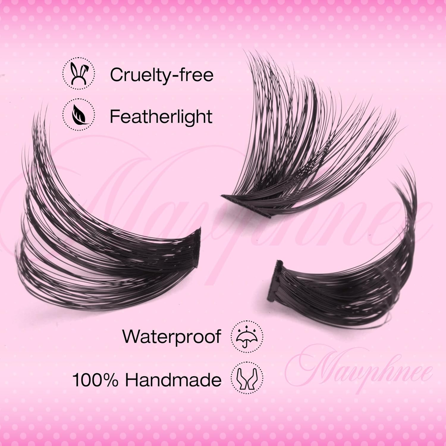 Lash Clusters Kit 14-20MM Long Eyelash Extension Kit 192Pcs Thick Volume DIY Lash Extensions Kit Fluffy Cluster Lashes D Curl Individual Lashes Kit 120D+150D Cluster Eyelash Extensions Kit image number 5